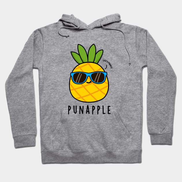 Pun-apple Cute Fruit Pineapple Pun Hoodie by punnybone